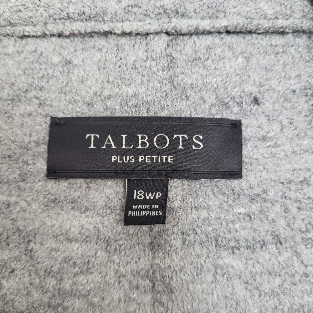 Talbots Light Gray Boiled Wool One Button Blazer … - image 7